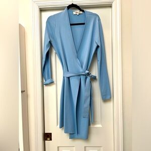 Diane Von Furstenberg - sky blue wrap dress